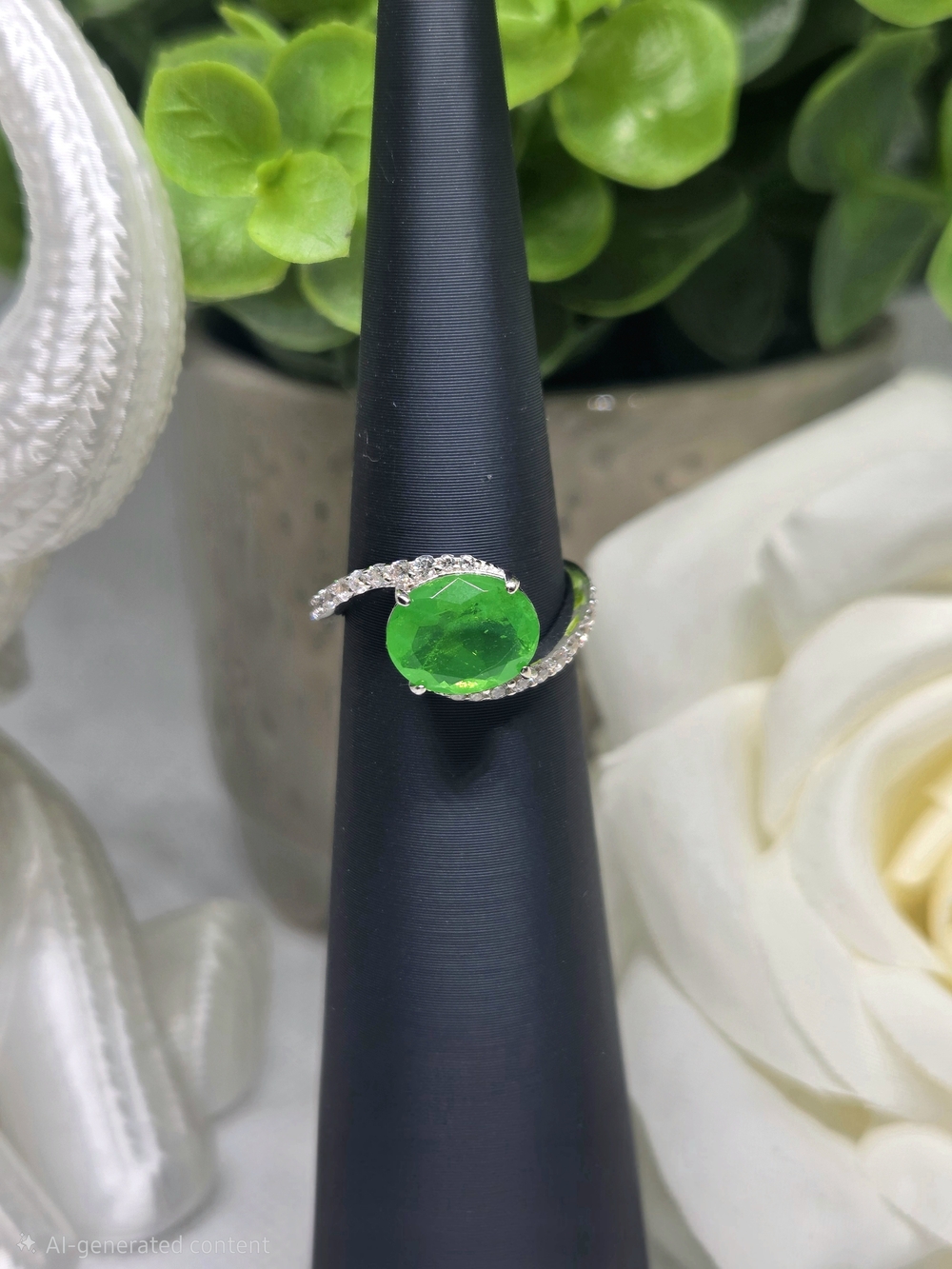 BP Lab Created Peridot Swirl Band Ring